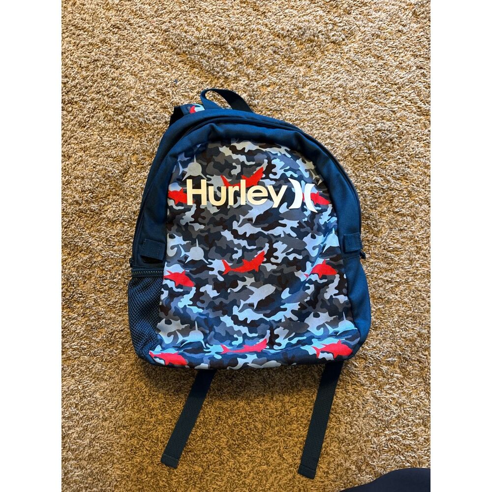 Hurley shark camouflage kids backpack